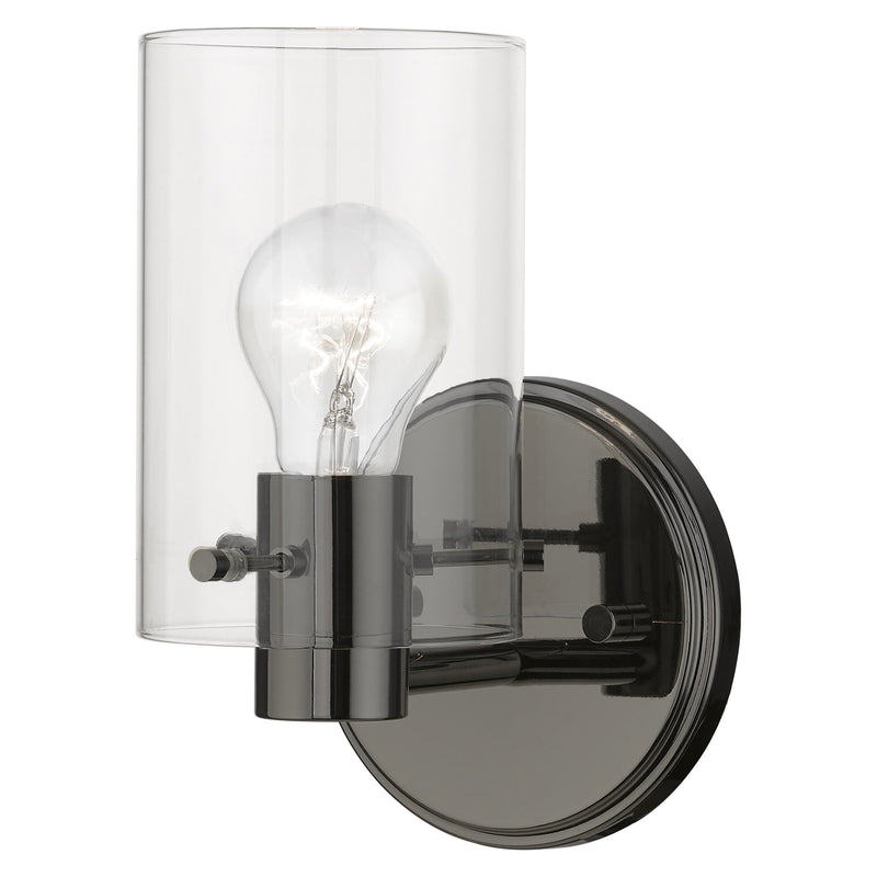Munich Wall Sconce in Black Chrome