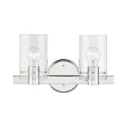 Munich 2-Light Bath Vanity Light in Polished Chrome
