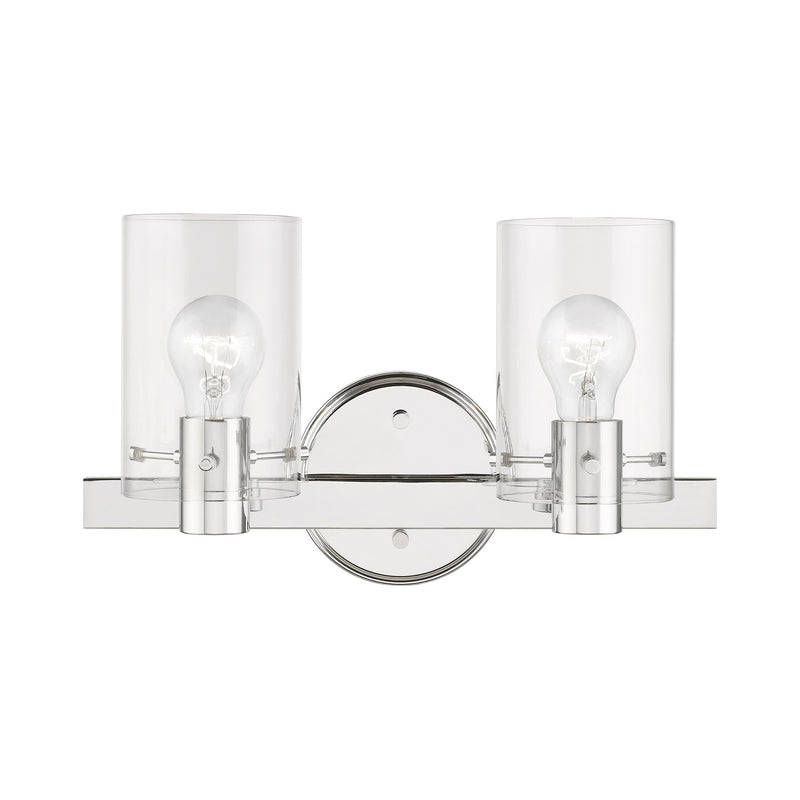 Munich 2-Light Bath Vanity Light in Polished Chrome