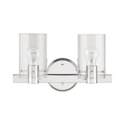 Munich 2-Light Bath Vanity Light in Polished Chrome