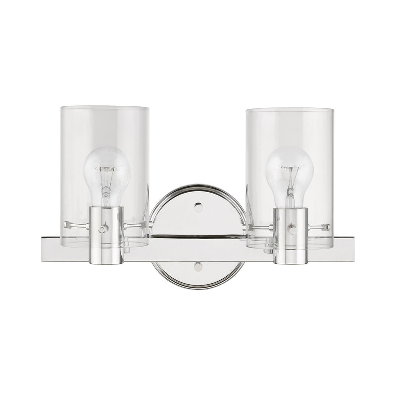 Munich 2-Light Bath Vanity Light in Polished Chrome