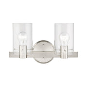 Munich 2-Light Bath Vanity Light in Brushed Nickel
