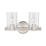 Munich 2-Light Bath Vanity Light in Brushed Nickel