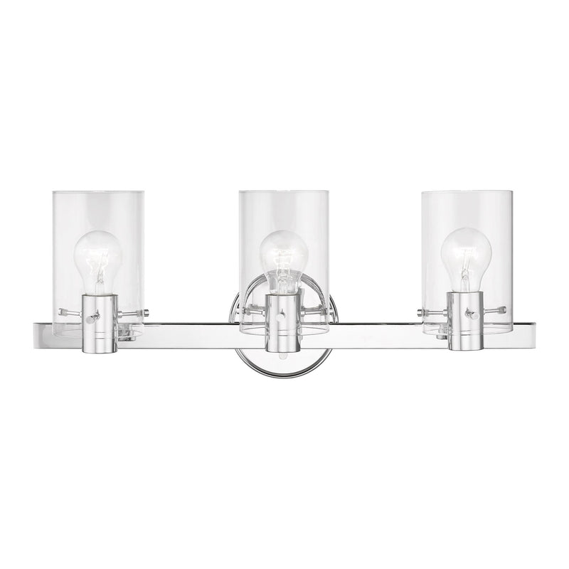 Munich 3-Light Bath Vanity Light in Polished Chrome