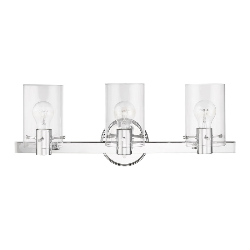 Munich 3-Light Bath Vanity Light in Polished Chrome