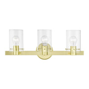 Munich 3-Light Bath Vanity Light in Satin Brass