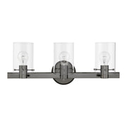 Munich 3-Light Bath Vanity Light in Black Chrome