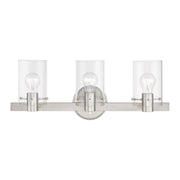 Munich 3-Light Bath Vanity Light in Brushed Nickel