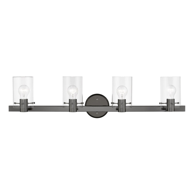 Munich 4-Light Bath Vanity Light in Black Chrome