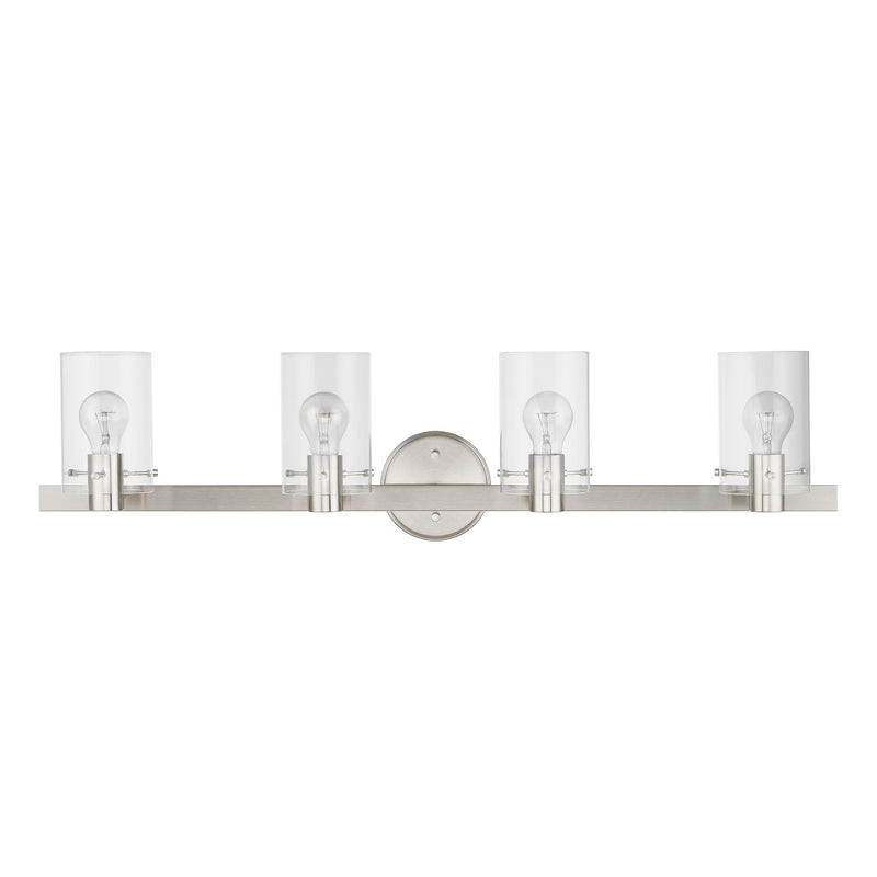 Munich 4-Light Bath Vanity Light in Brushed Nickel