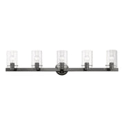 Munich 5-Light Bath Vanity Light in Black Chrome