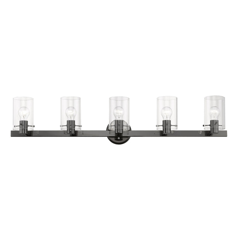 Munich 5-Light Bath Vanity Light in Black Chrome
