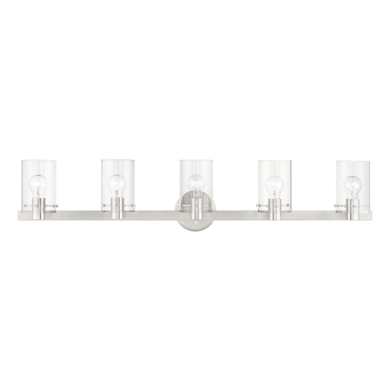 Munich 5-Light Bath Vanity Light in Brushed Nickel