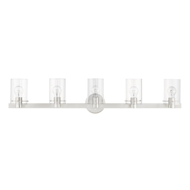 Munich 5-Light Bath Vanity Light in Brushed Nickel