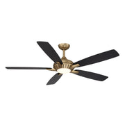 Dyno 60" LED Ceiling Fan in Brushed Brass / Coal
