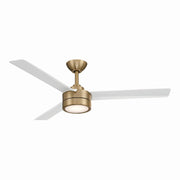 Roto 52" LED Ceiling Fan in Brushed Brass / Alabaster White