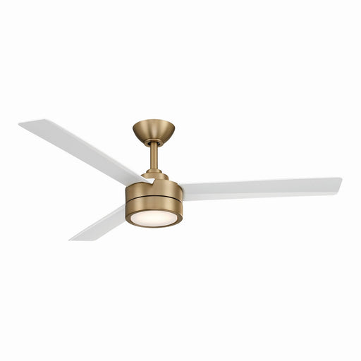 Roto 52" LED Ceiling Fan in Brushed Brass / Alabaster White