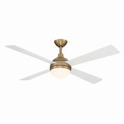 Orb 54" LED Ceiling Fan in Brushed Brass / Alabaster White