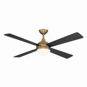 Orb 54" LED Ceiling Fan in Brushed Brass / Coal
