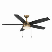 Airetor 52" LED Ceiling Fan in Brushed Brass / Coal