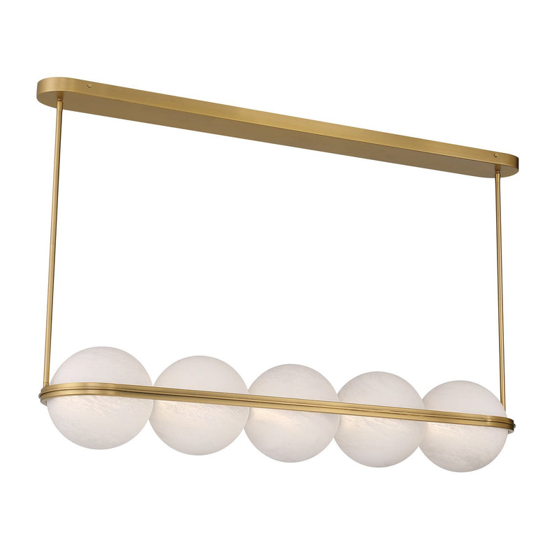 Vanderlane LED Linear Chandelier in Legacy Brass