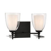 Elowen 2-Light Bath Vanity Light in Dark Matte Black