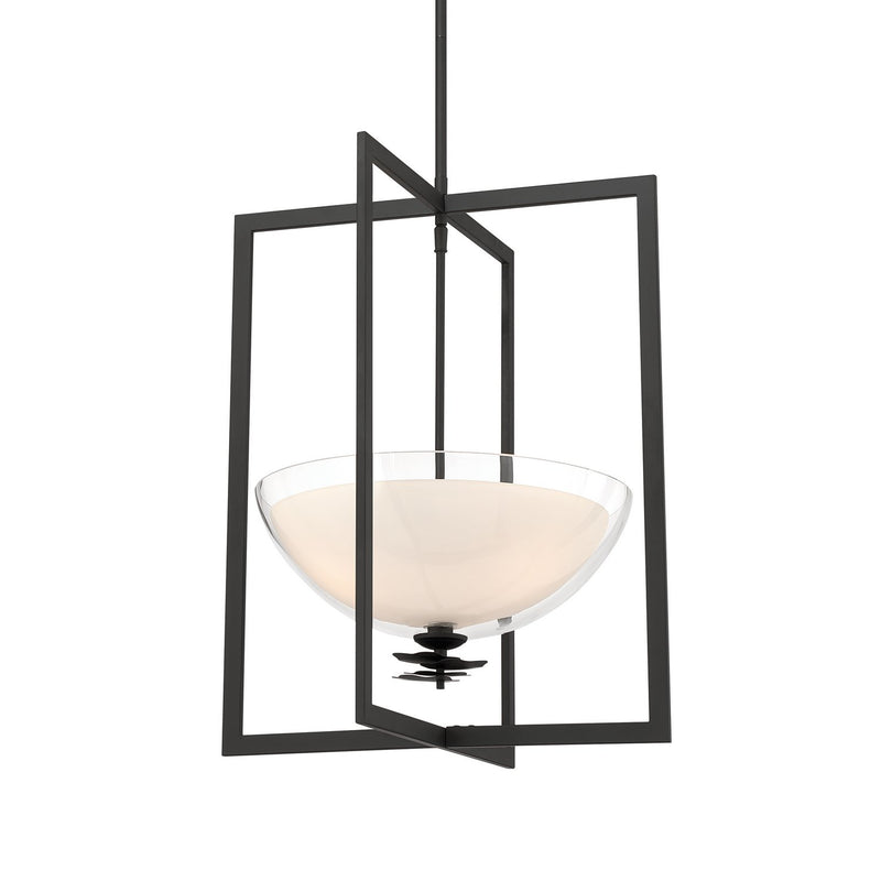Elowen 3-Light Pendant in Dark Matte Black