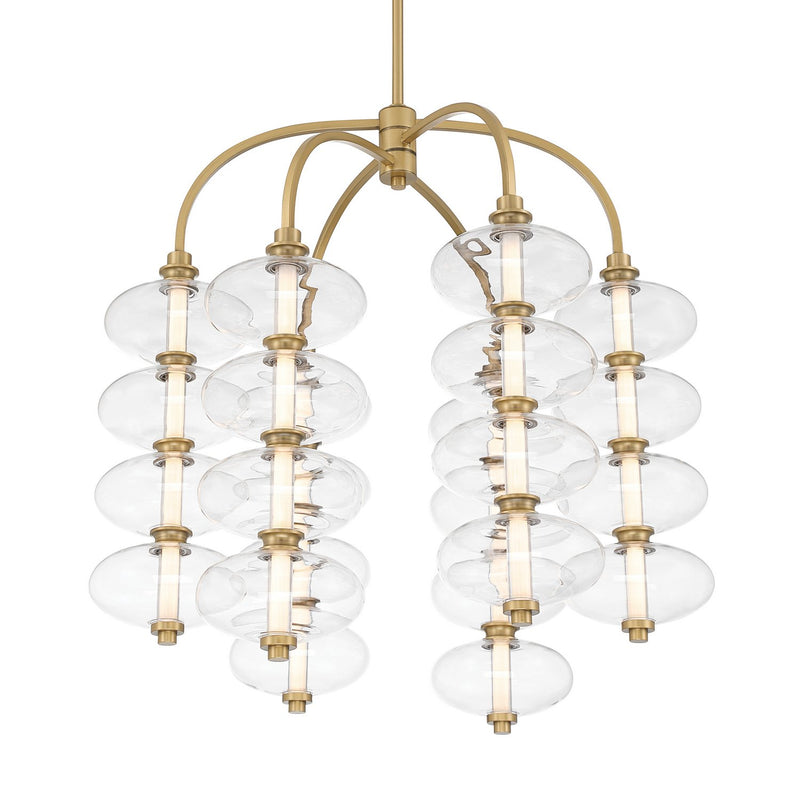 Bollavino Small LED Chandelier in Legacy Brass