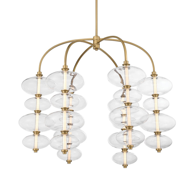 Bollavino Large LED Chandelier in Legacy Brass