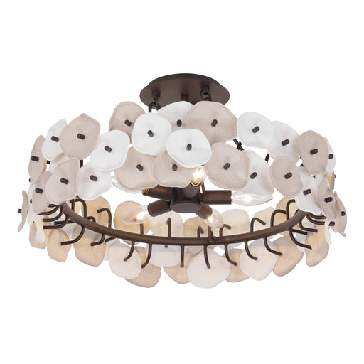 Ravelin 5-Light Semi-Flush Mount in Dark Bronze