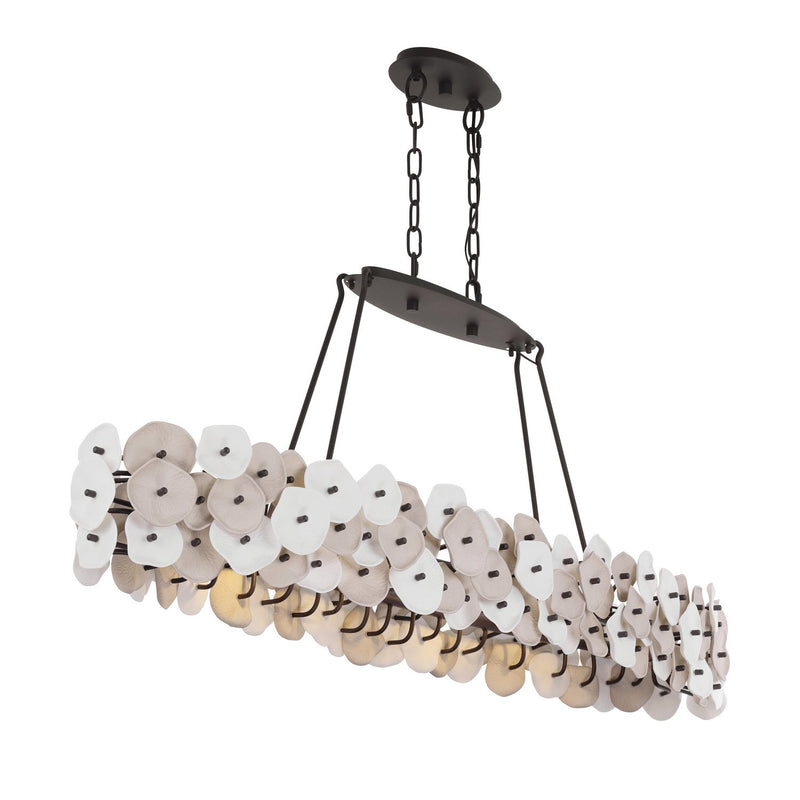 Ravelin 4-Light Linear Chandelier in Dark Bronze