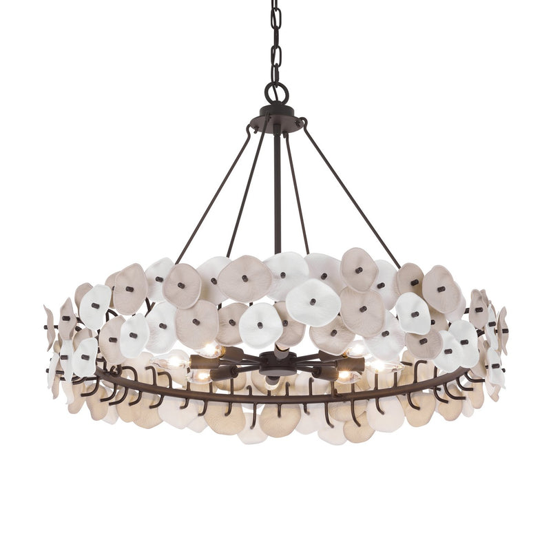 Ravelin 8-Light Chandelier in Dark Bronze