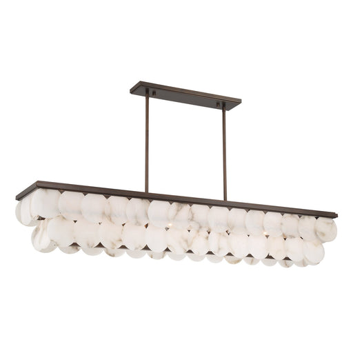 Olyra 8-Light Linear Chandelier in Plated Dark Bronze