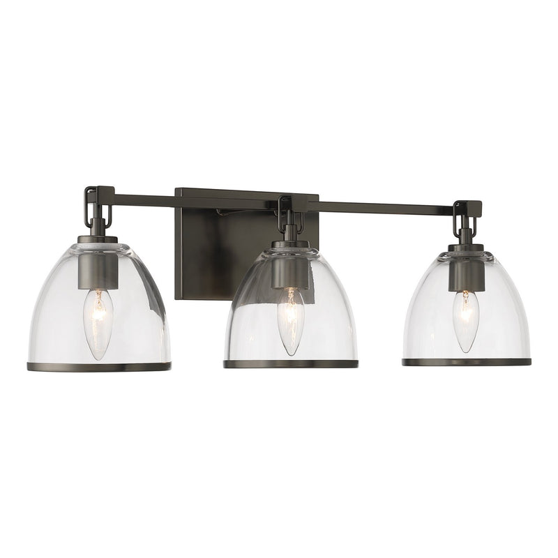 Wynnfrost 3-Light Bath Vanity Light in Rustic Gun Metal