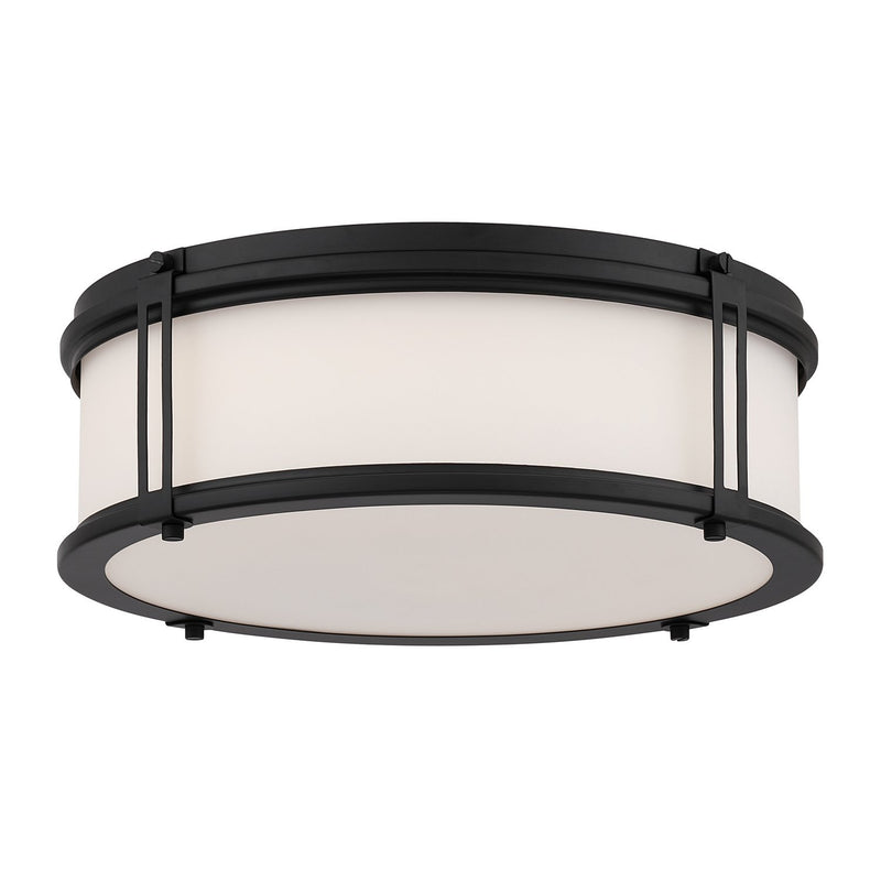 Merick LED Flush Mount in Dark Matte Black