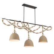 Cordón 3-Light Linear Chandelier in Dark Bronze
