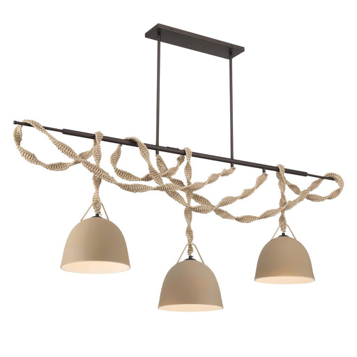 Cordón 3-Light Linear Chandelier in Dark Bronze