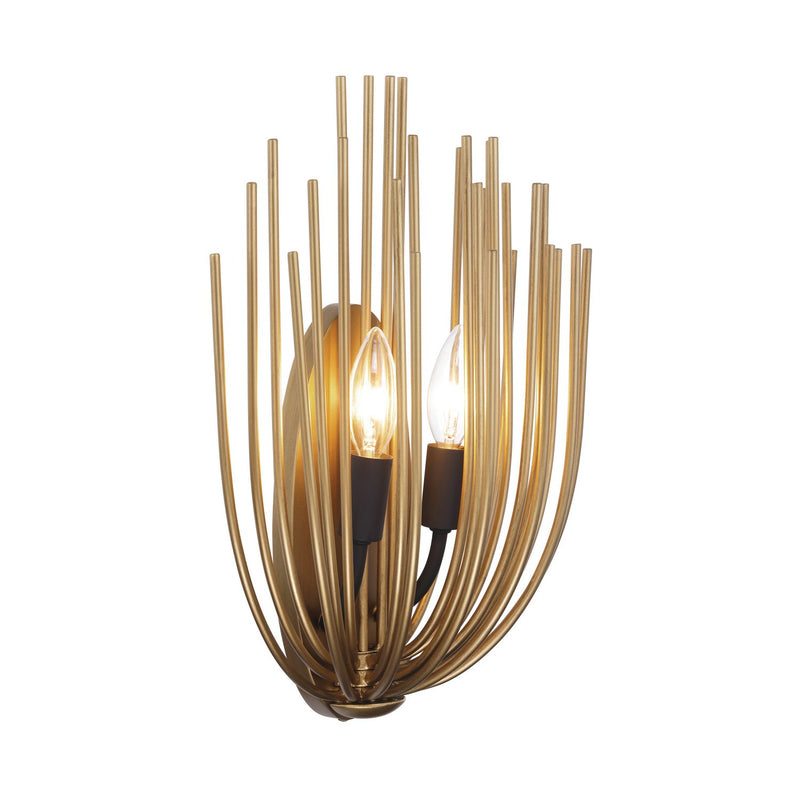 Florenza 2-Light Wall Sconce in Legacy Brass