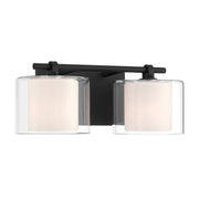 Seville 2-Light Bath Vanity Light in Dark Matte Black