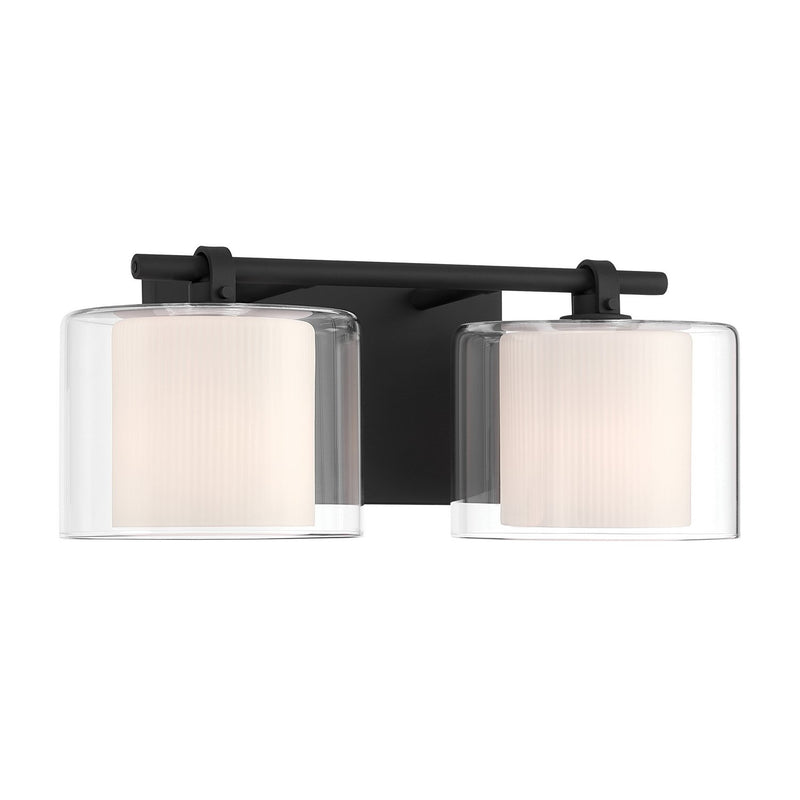 Seville 2-Light Bath Vanity Light in Dark Matte Black