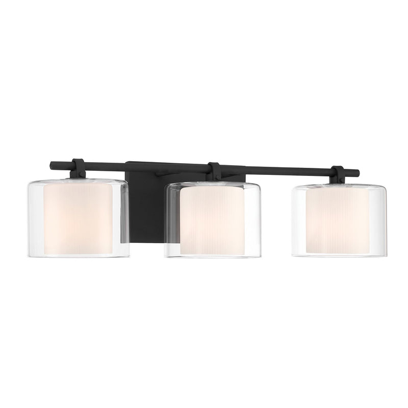 Seville 3-Light Bath Vanity Light in Dark Matte Black