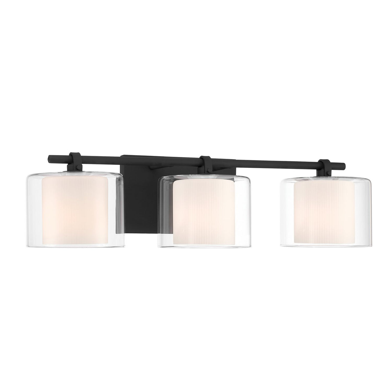 Seville 3-Light Bath Vanity Light in Dark Matte Black