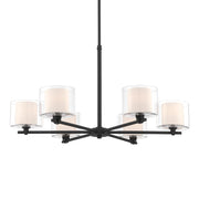 Seville 6-Light Chandelier in Dark Matte Black