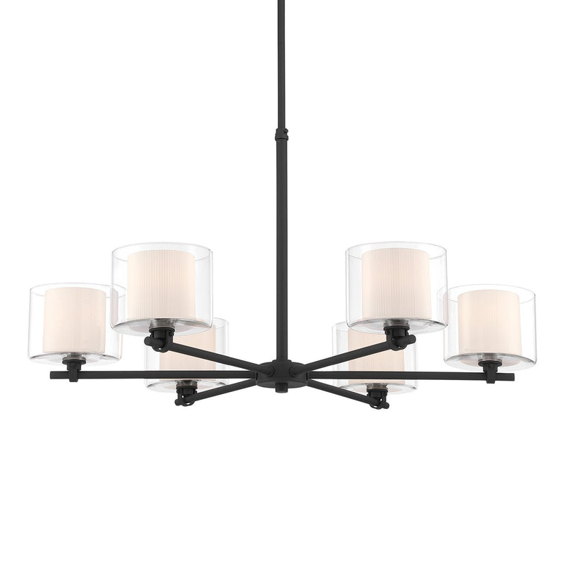 Seville 6-Light Chandelier in Dark Matte Black