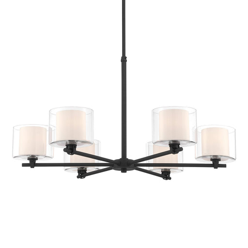 Seville 6-Light Chandelier in Dark Matte Black