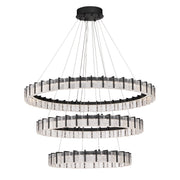 Sevryn 3-Tier LED Chandelier in Dark Matte Black