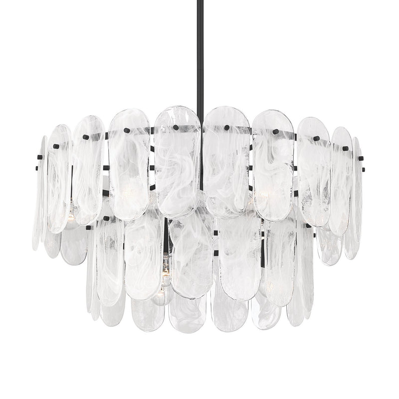 Oldmill 9-Light Pendant in Dark Matte Black
