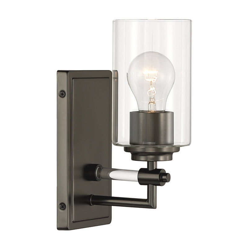 Binsly Bath Sconce in Rustic Gun Metal
