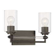 Binsly 2-Light Bath Vanity Light in Rustic Gun Metal