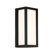 Rectangular 10" LED Outdoor Wall Light in Black